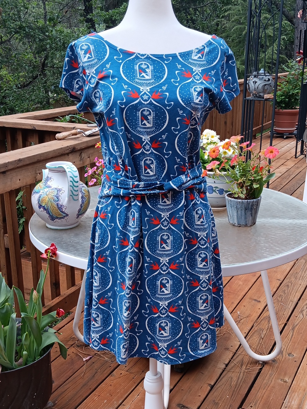 Blue Platypus Blue Bird Dress . Sporty. Beach.
